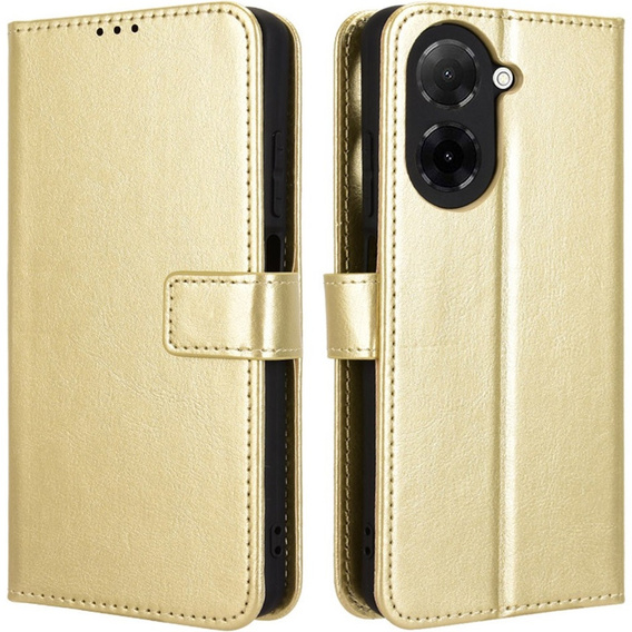Flip case for Xiaomi Redmi A5, Crazy Horse Wallet, gold
