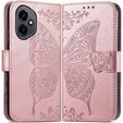 Flip case for Honor 400 5G, Butterfly, pink rose gold