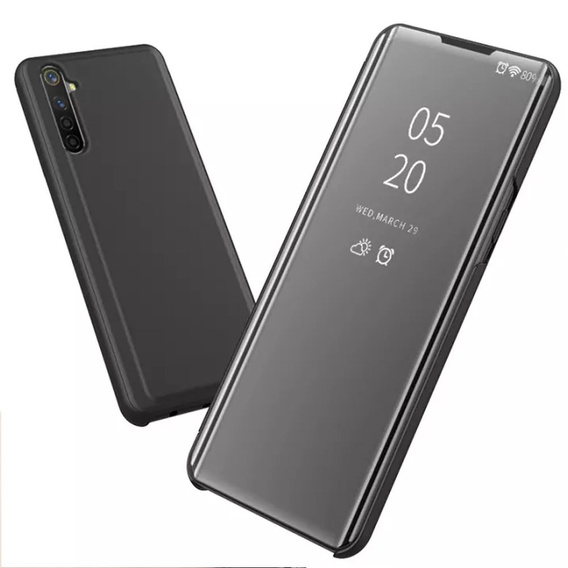 Case for Realme 6 Pro, Clear View, black