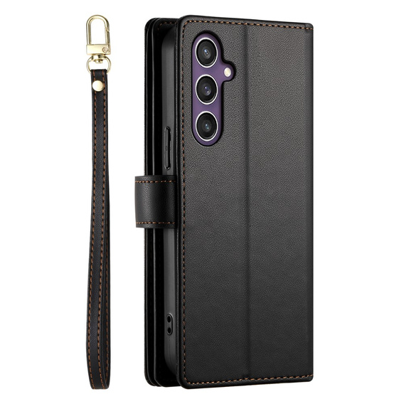 Flip case for Samsung Galaxy S25+ Plus, Wallet Zipper Pocket, black