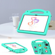 Children's case for T Tablet 5G, Cute Patterns, with stand, green