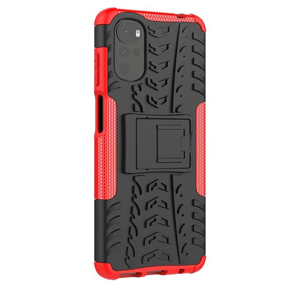 Case for Motorola Moto G22, Tire Armor, red