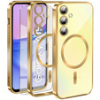 Case for Samsung Galaxy A15 4G/5G, Electro MagSafe, gold + Screen Glass