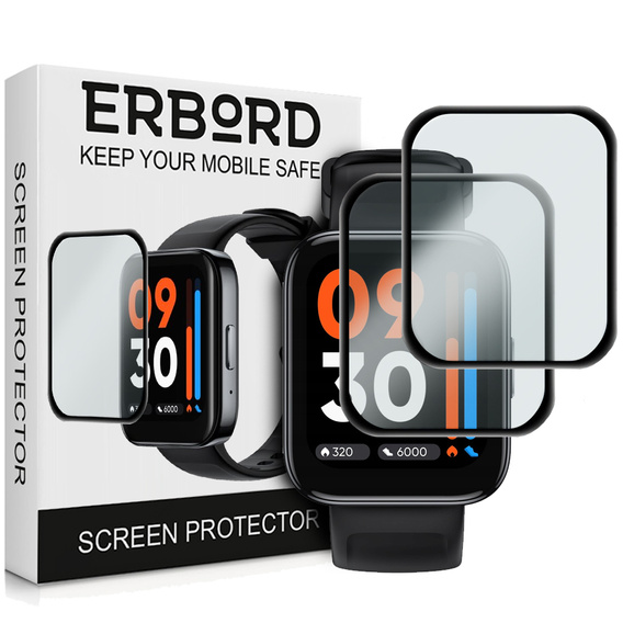 2x ERBORD Hybrid Glass for Realme Watch 3