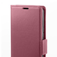 Case for Samsung Galaxy A36, ERBORD Glossy Litchi, wallet with flap, red