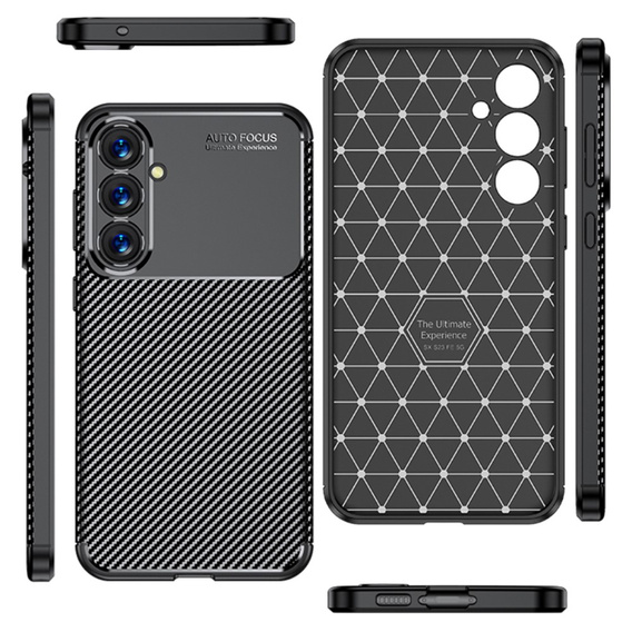 Case for Samsung Galaxy S23 FE, Carbon Gel, black