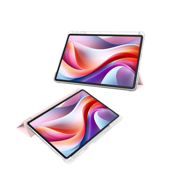 Case for Lenovo Tab M11, Smartcase Hybrid, with stylus space, pink