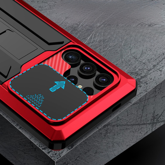 Armored case for Samsung Galaxy S25 Ultra, R-JUST, red