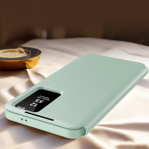Flip case for Samsung Galaxy S25+ Plus, Smart View Wallet, green