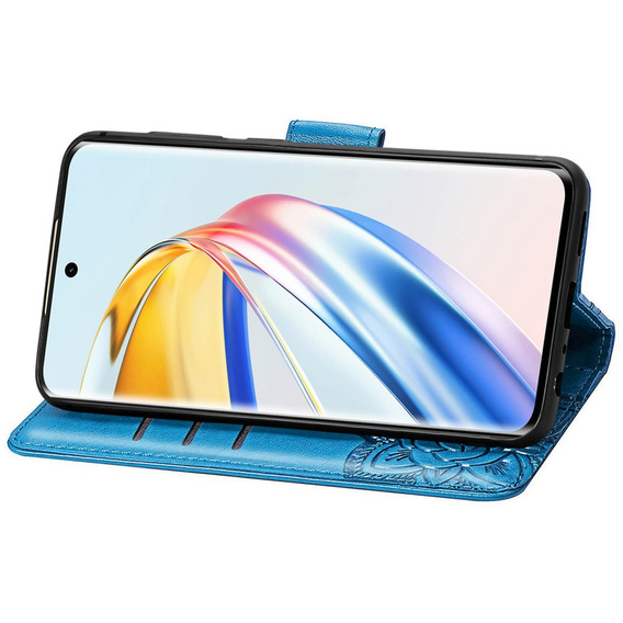 Flip case for Honor Magic 6 Lite 5G, Butterfly, blue
