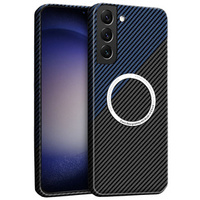 Case for Samsung Galaxy S23 Plus, Magsafe Slim Carbon, black / blue