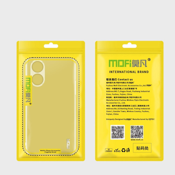 MOFI Case for Oppo Reno8 T 4G, thin, transparent