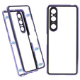 Case for Sony Xperia 1 V, Magnetic Dual Glass, purple