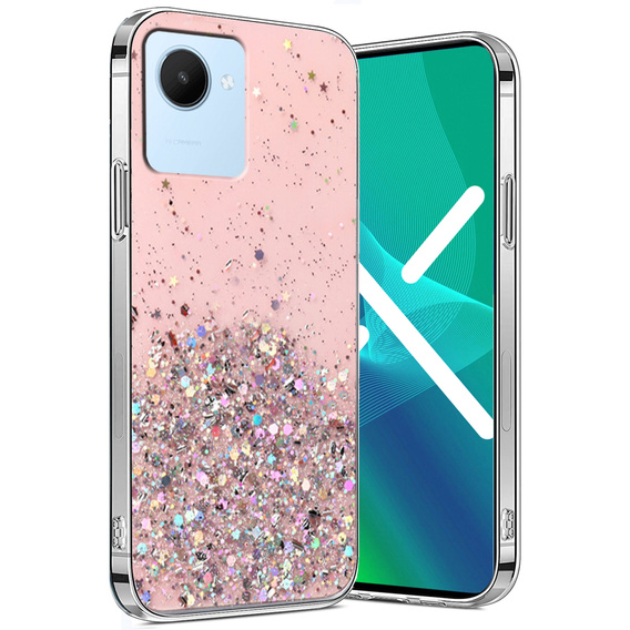 Case for Realme C30 / Narzo 50i Prime, Glittery, pink
