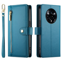 Flip case for Realme 14 Pro+ 5G, Wallet Zipper Pocket, blue