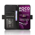 Flip case for Xiaomi Poco M7 Pro 5G, Card Slot, black