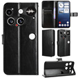 Flip case for Nothing Phone 3 5G, Crazy Horse Wallet, black