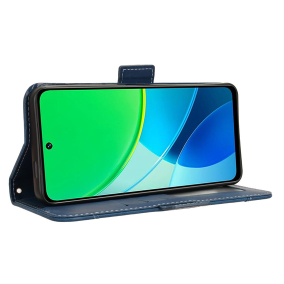 Flip case for Vivo Y19s, Card Slot, dark blue