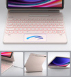 Keyboard case for Samsung Galaxy Tab S7+ / S7 FE / S9+ / S8+ / S9 FE+ / S10+, Dexnor Magnetic Keyboard Touchpad, pink