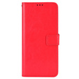 Flip case for Realme C33, Crazy Horse Wallet, red