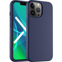 Case for iPhone 14 Pro Max, Silicone Lite, dark blue