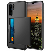 Case for Huawei P30 Pro, Sliding Card Holder, black