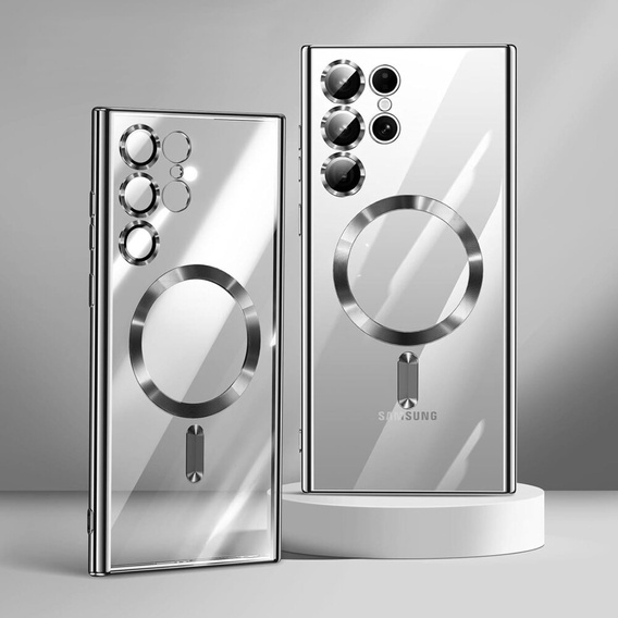 Case for Samsung Galaxy S23 Ultra, MagSafe Hybrid, silver