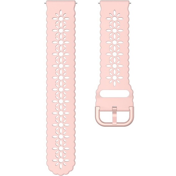 Silicone strap for 22mm Soft Hollowed-out, Pink