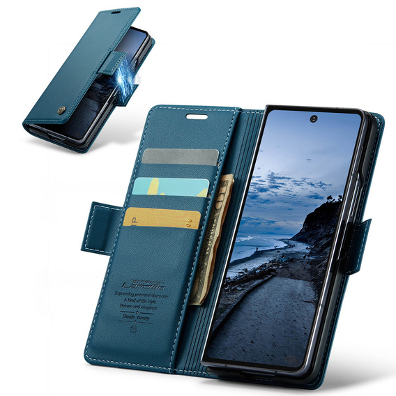 CASEME Litchi Wallet flip case for Samsung Galaxy Z Fold7 5G