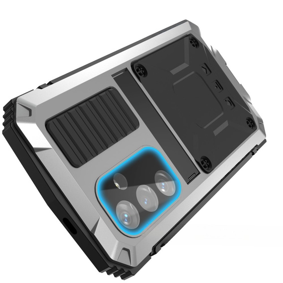 Armored case for Samsung Galaxy S25, R-JUST, silver