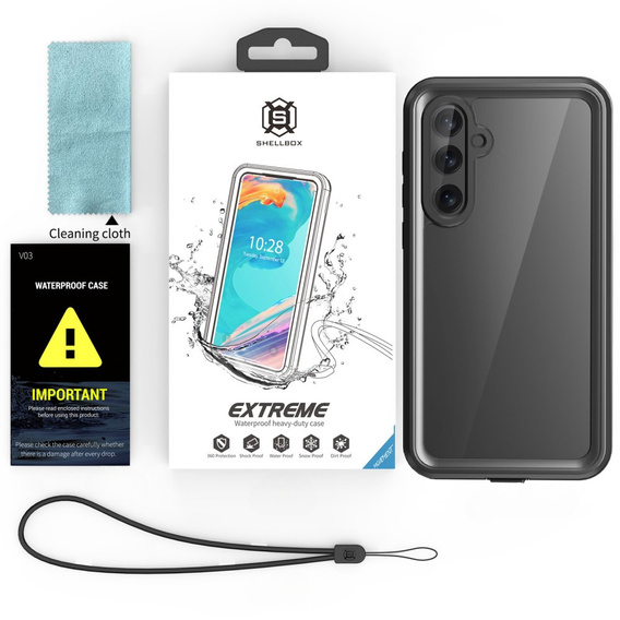 IP68 Waterproof Case for Samsung Galaxy A35 5G, Redpepper, black