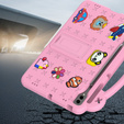 Children's case for Samsung Galaxy Tab S10+ Plus, Cute Patterns, with stand, pink