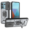 Case for Xiaomi Redmi Note 13 Pro 5G, KickStand Camera Lens, grey