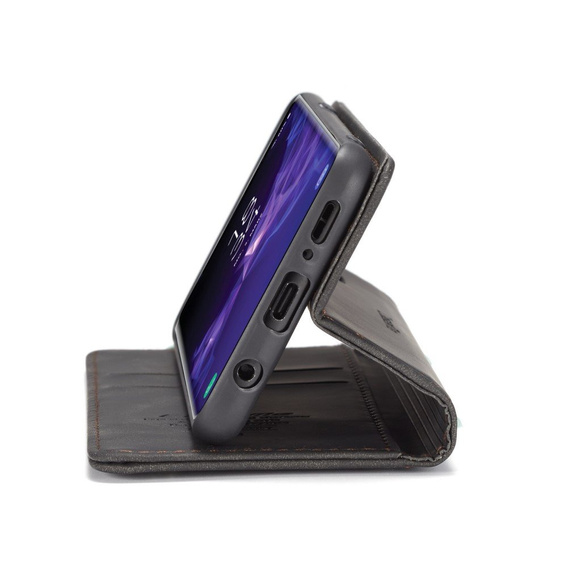 CASEME case for Samsung Galaxy S9, Leather Wallet Case, black