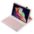 Case + keyboard Lenovo Tab P11 Gen 2, Pen Slot, pink rose gold
