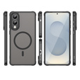 Case for Samsung Galaxy S25 Edge, Kickstand Matt Case, for MagSafe, black + Screen protector