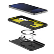 Spigen case for Samsung Galaxy S24 FE, Tough Armor Mag MagSafe, black + 9H Tempered Glass