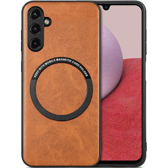 Case for Samsung Galaxy A14 5G, Leather Hybrid MagSafe, brown