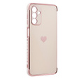 Case for Samsung Galaxy A13 5G, Electro heart, pink rose gold