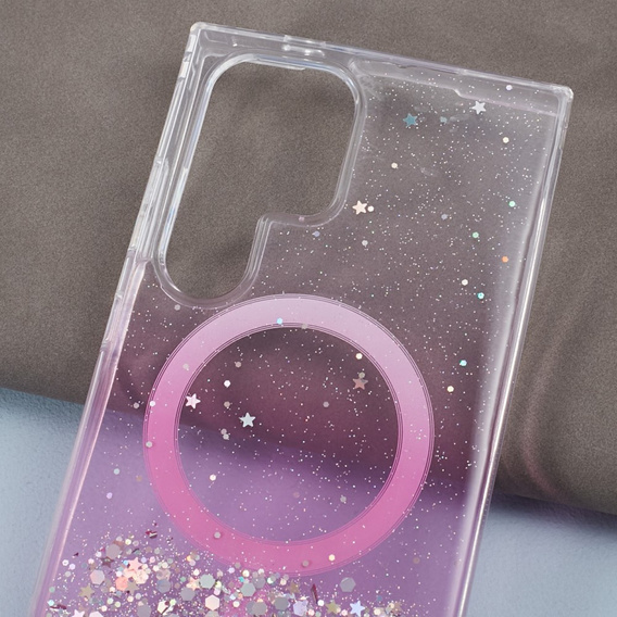 Case for Samsung Galaxy S24 Ultra, Glittery, for MagSafe, pink
