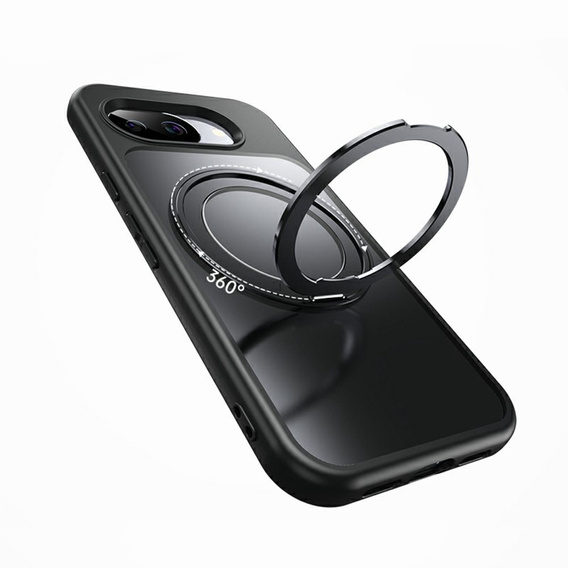 Case for Google Pixel 10a, for MagSafe, with stand, black