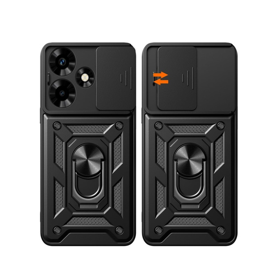 Case for Infinix Hot 30, CamShield Slide, black