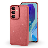 Case for Samsung Galaxy M55 5G, Glittery Powder, red