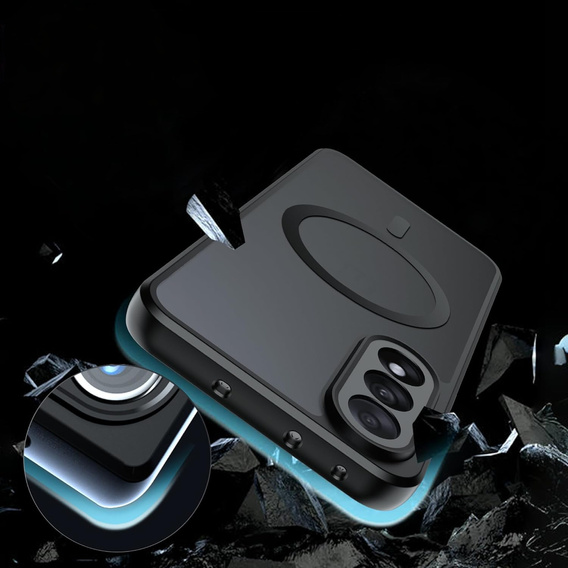 Case for OnePlus Nord 5, for MagSafe, ERBORD Matt Case, black