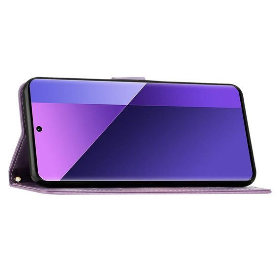 Flip case for Xiaomi Redmi Note 13 Pro+, Butterfly, purple