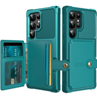 Case for Samsung Galaxy S24 Ultra, Card Holder Kickstand, green