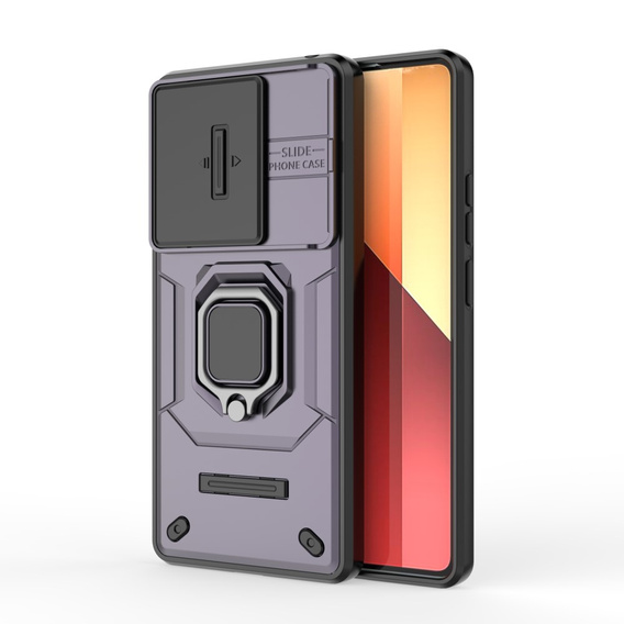 Case for Xiaomi Redmi Note 13 Pro 4G / Xiaomi Redmi Note 14S / Xiaomi Poco M6 Pro 4G, KickStand Camera Lens, purple