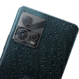 BENKS Kevlar Case for Motorola Edge 30 Fusion, for MagSafe, Carbon Fiber, transparent