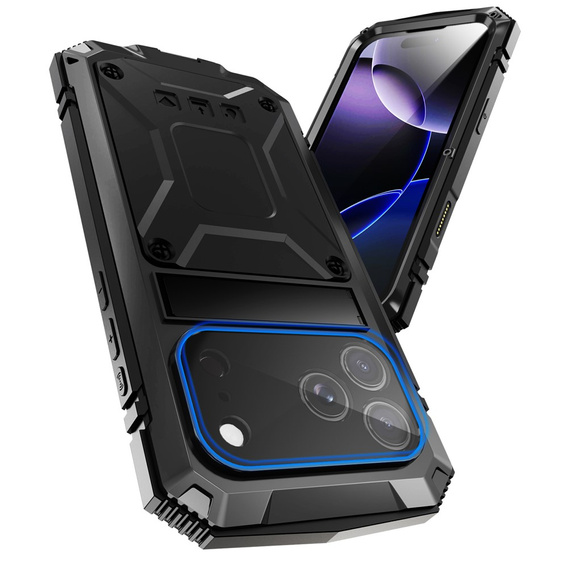 R-JUST case with stand and built-in glass for iPhone 17 Pro Max