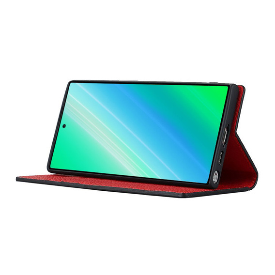 Leather case for Samsung Galaxy S23 Plus, ERBORD Grain Leather, red